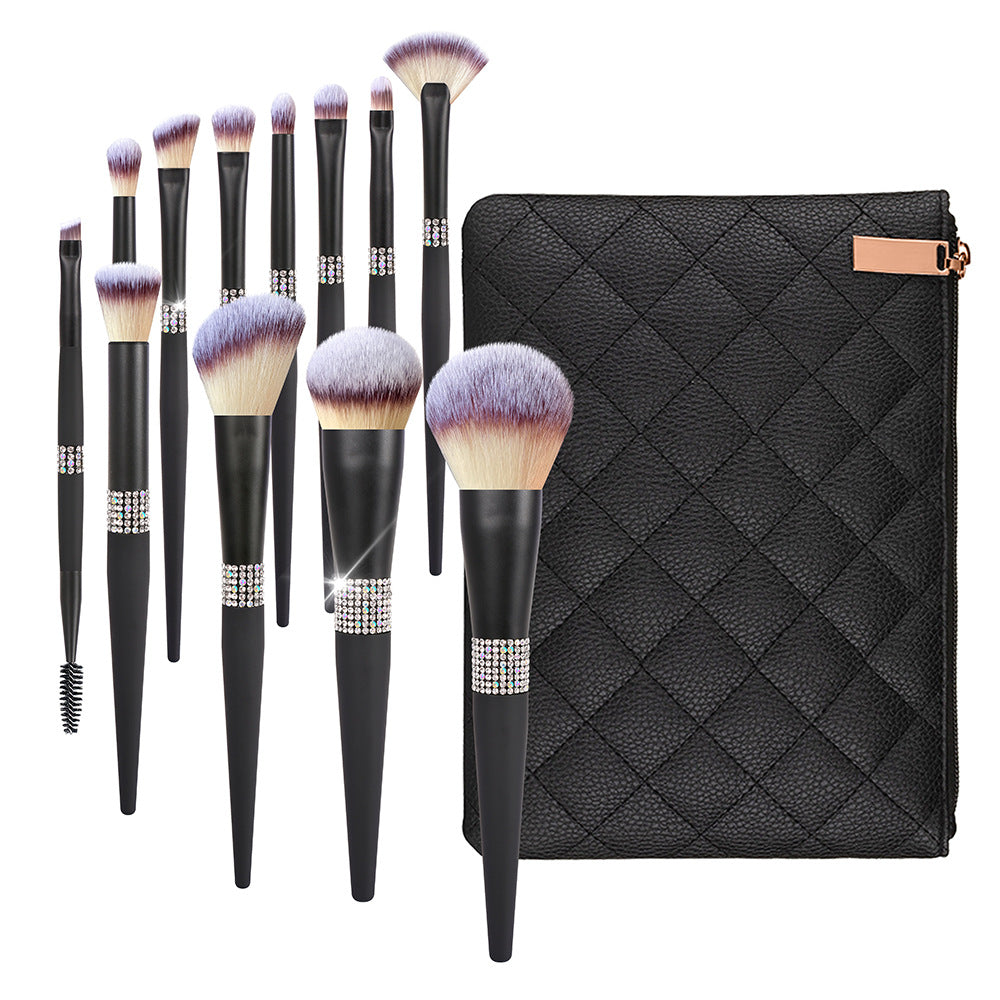 CB Midnight Crystal 14-Piece Professional Makeup Brush Set