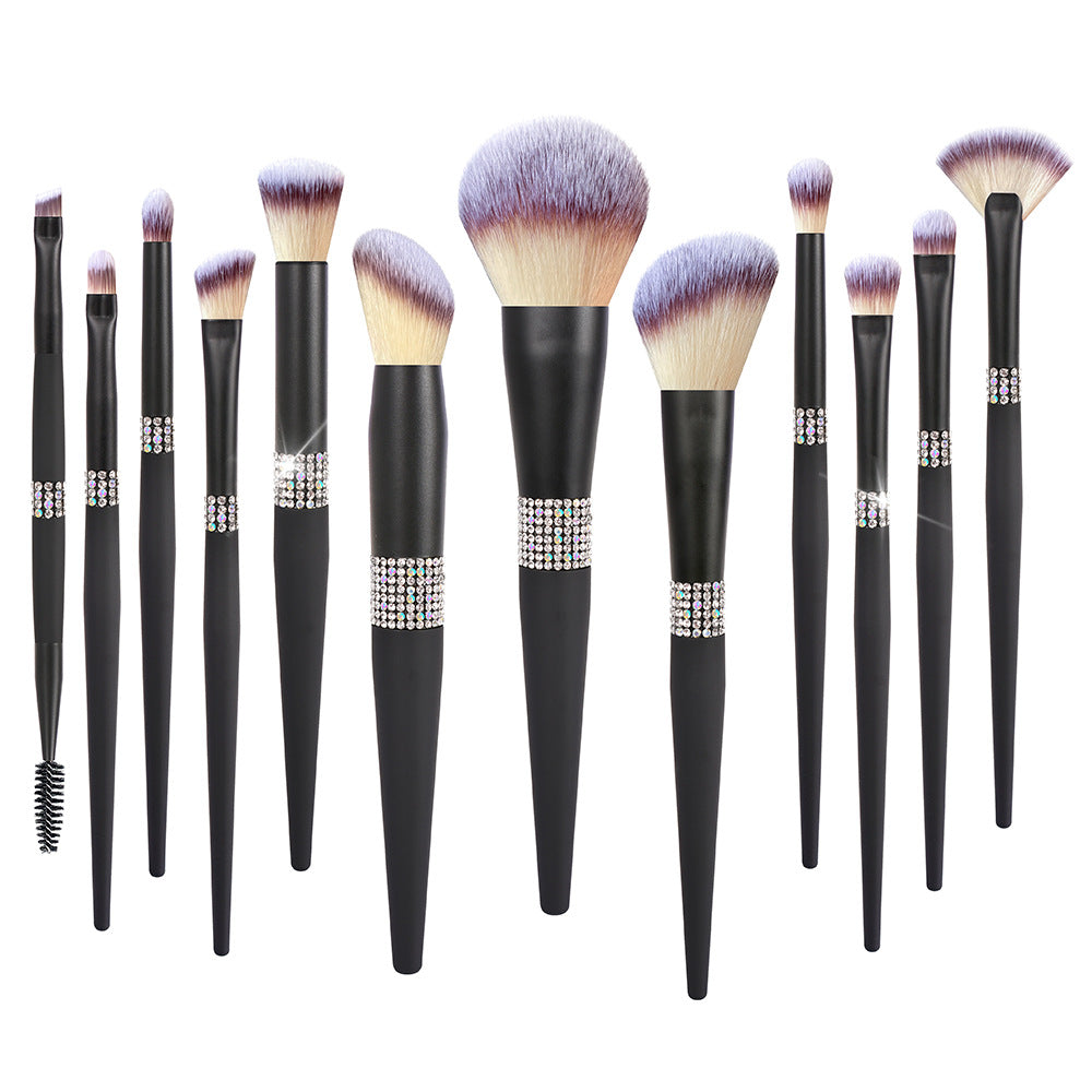 CB Midnight Crystal 14-Piece Professional Makeup Brush Set