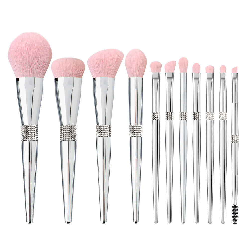 CB Pink Chrome Cloud 14-Piece Professional Makeup Brush Set