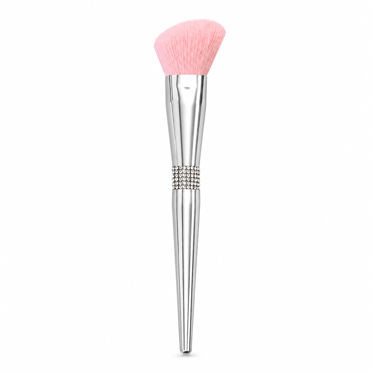 Crystal Radiance Pink Angled Blush Brush crystal and handle detail