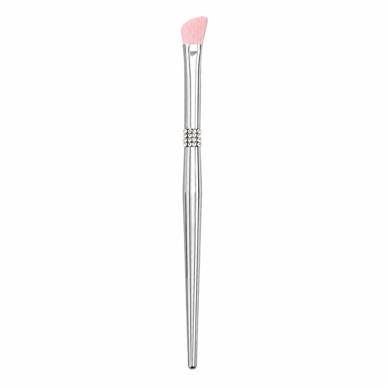 Crystal Radiance Pink Angled Eyeshadow Brush crystal and handle detail