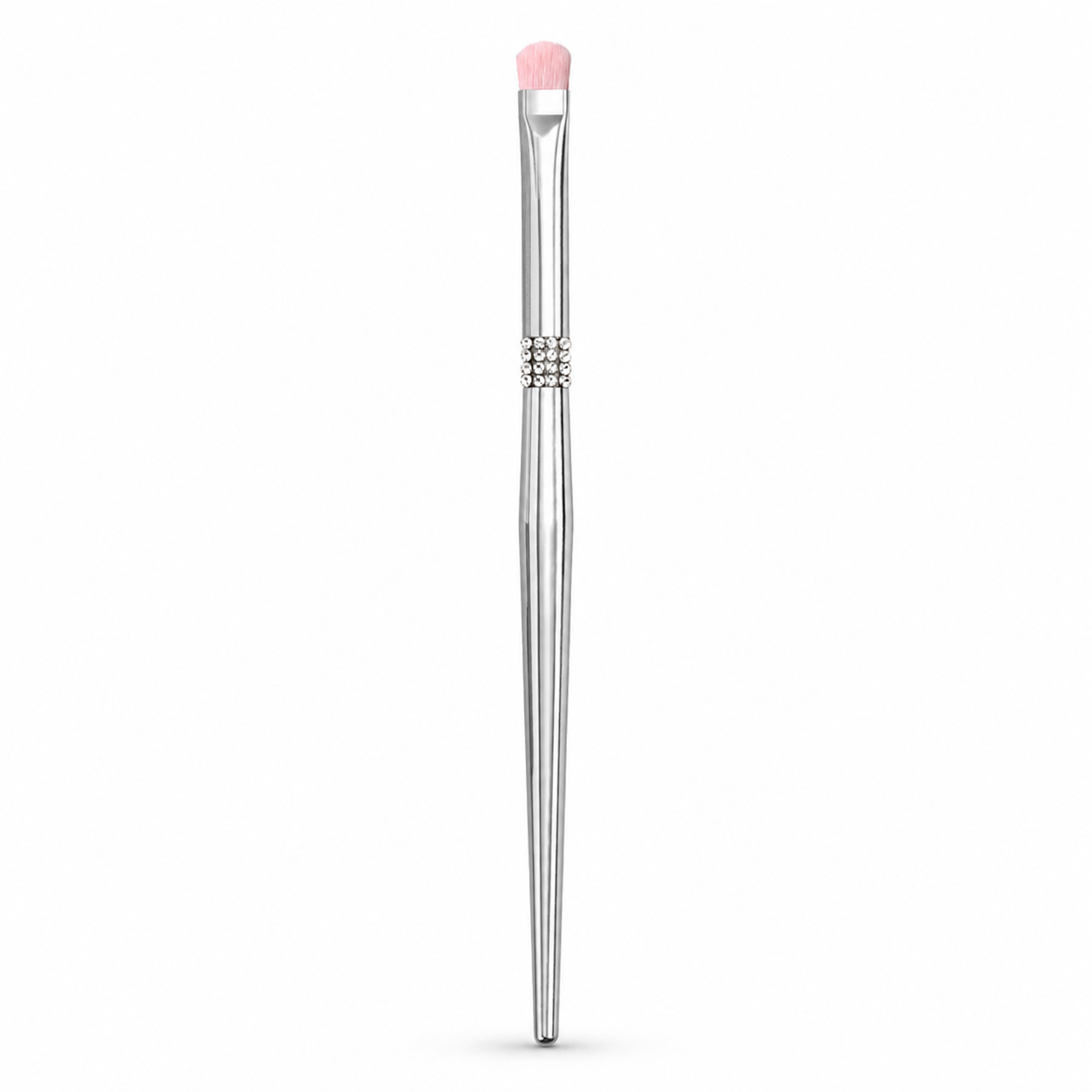 Crystal Radiance Pink Precision Eye Detail Brush crystal and handle detail