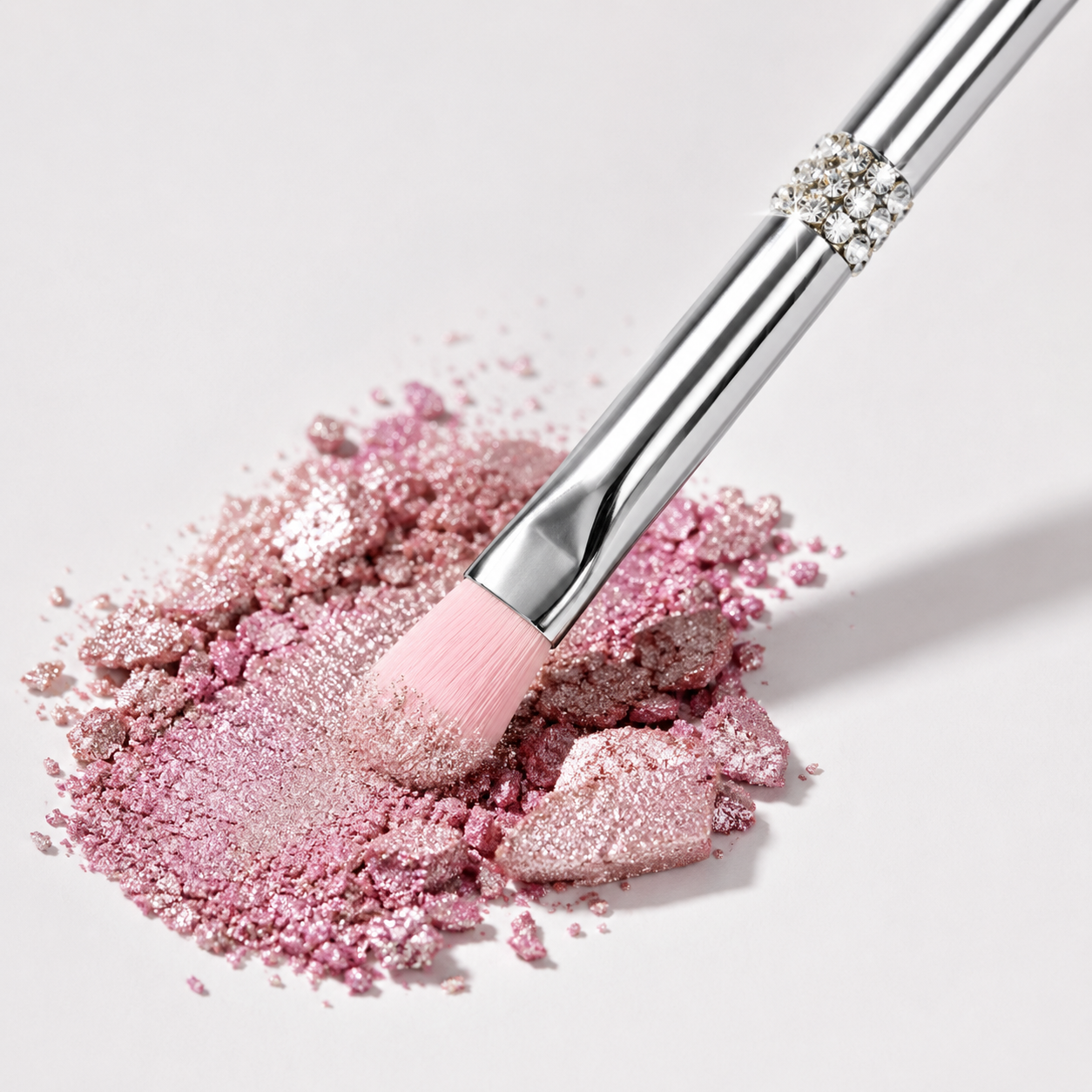 Crystal Radiance Pink Precision Eye Detail Brush application detail