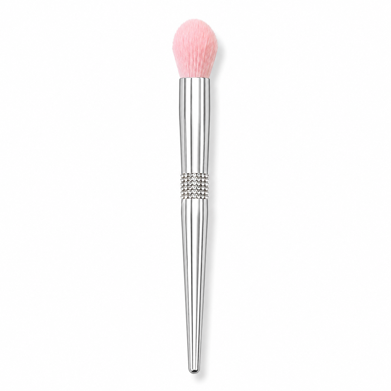 Crystal Radiance Pink Tapered Highlighter Brush crystal and handle detail