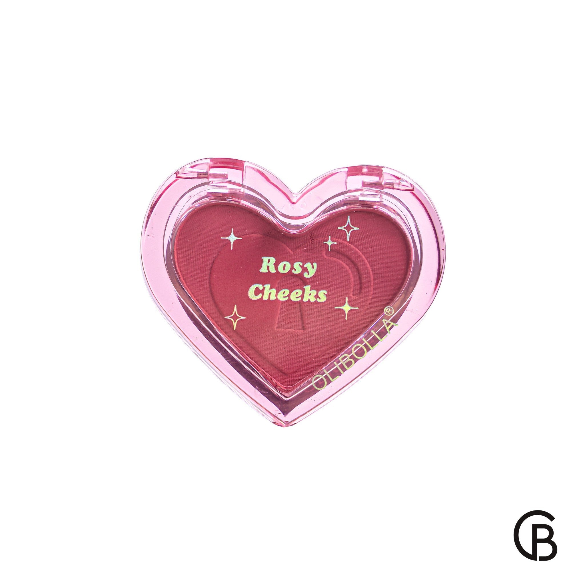 CREBRAND × OLIBOLLA Heart Blush & Contour Palette on white background