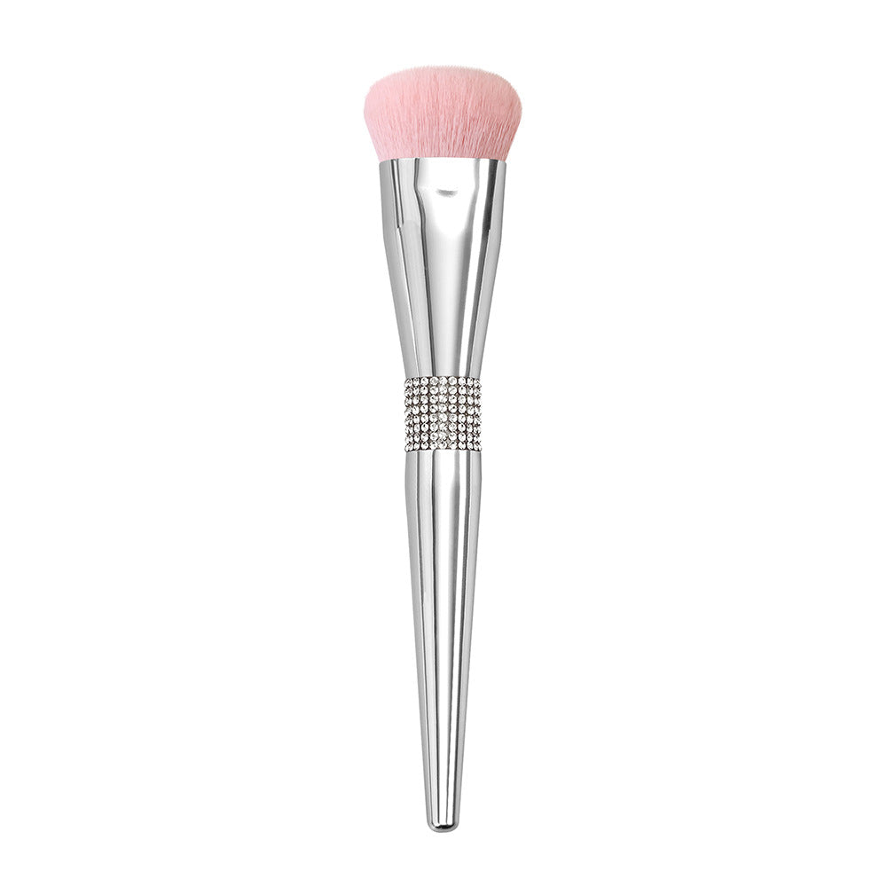 Crystal Radiance Pink Flat Top Foundation Brush application detail