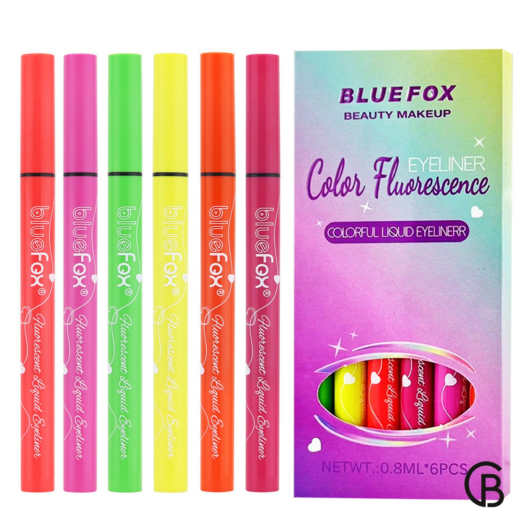 CREBRAND × INSFANY Neon UV 6-Piece Eyeliner Set in 6-Color Neon Set