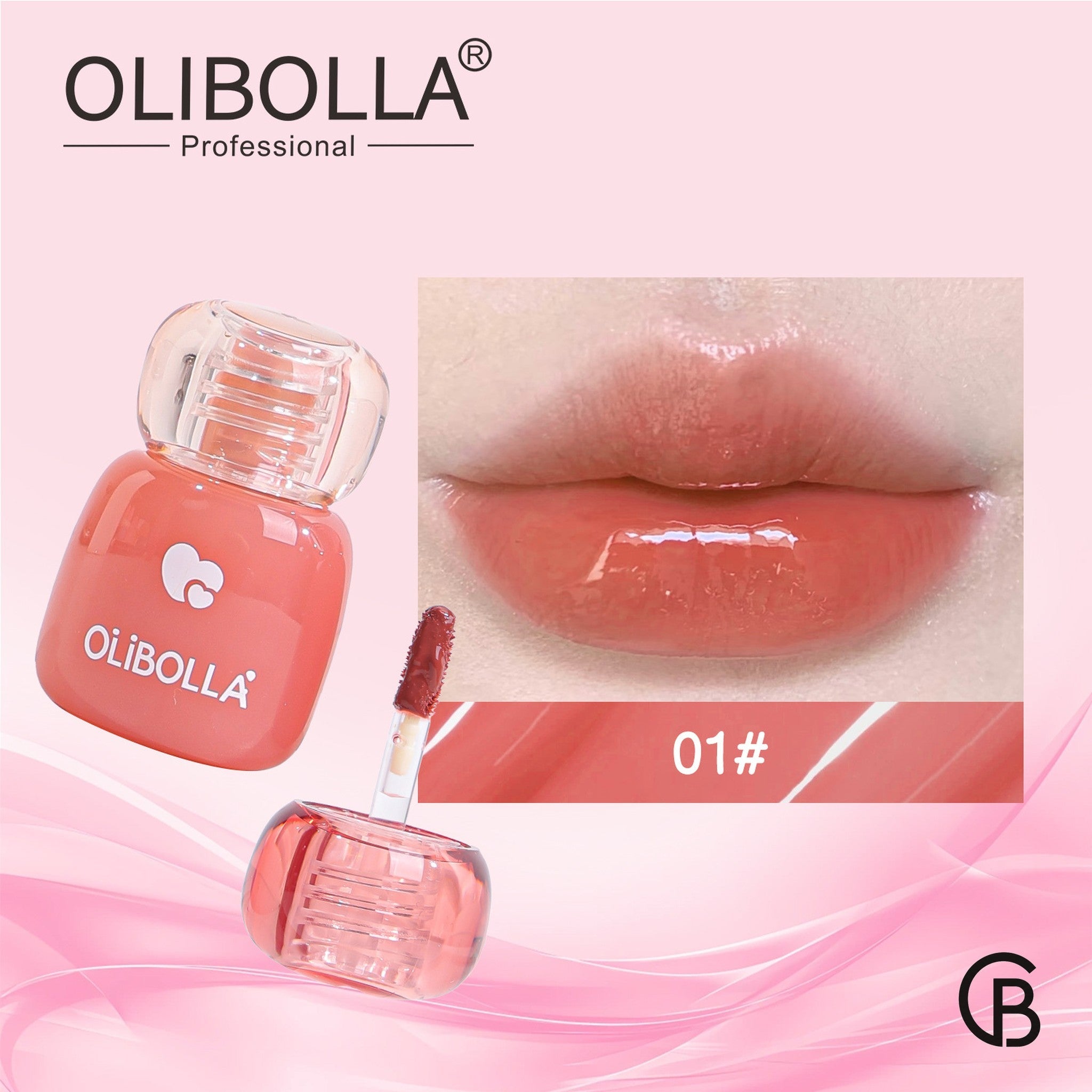 CREBRAND × OLIBOLLA Six-Shade Locking Lip Glaze 01#