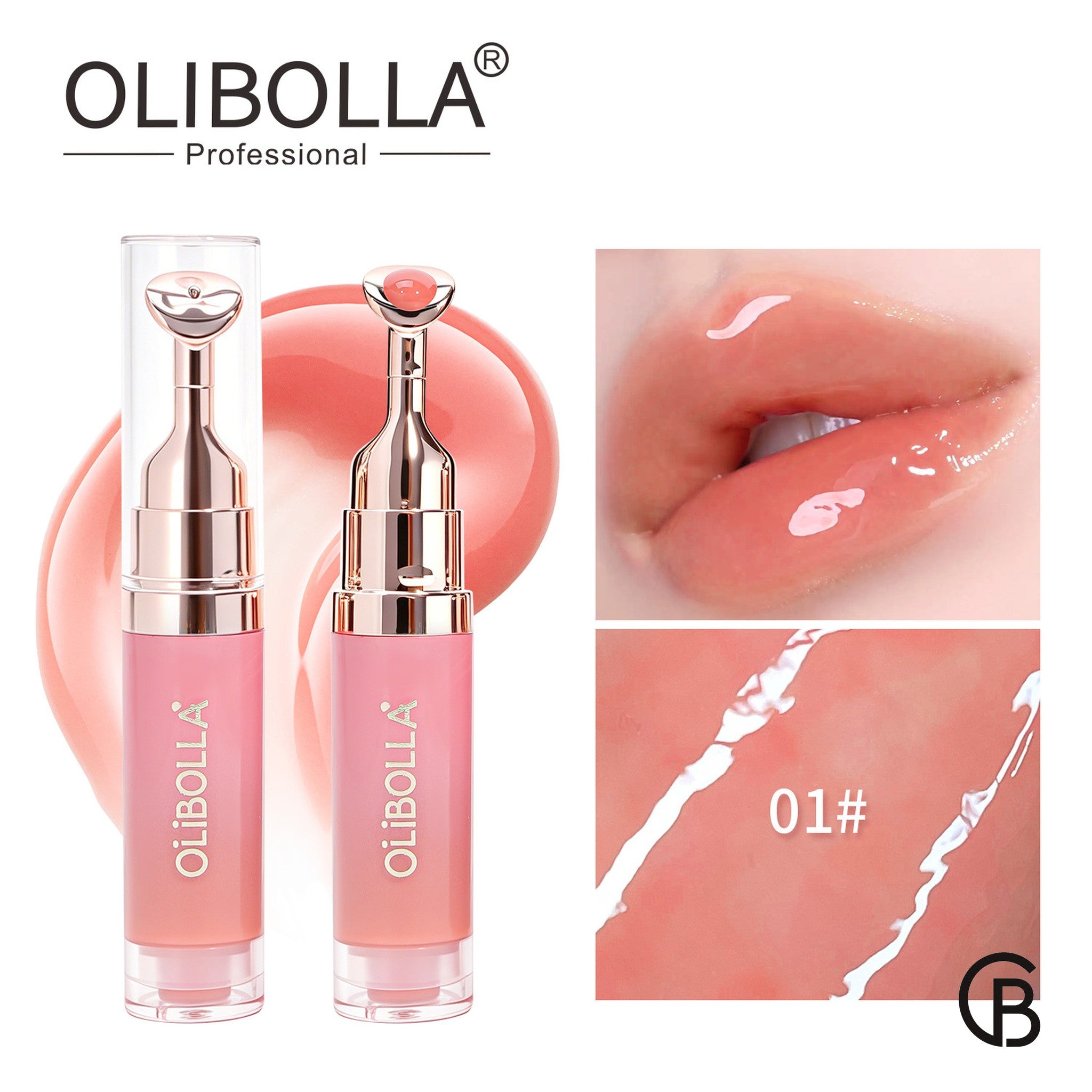 CREBRAND × OLIBOLLA Metal Applicator Lip Serum Gloss 01#