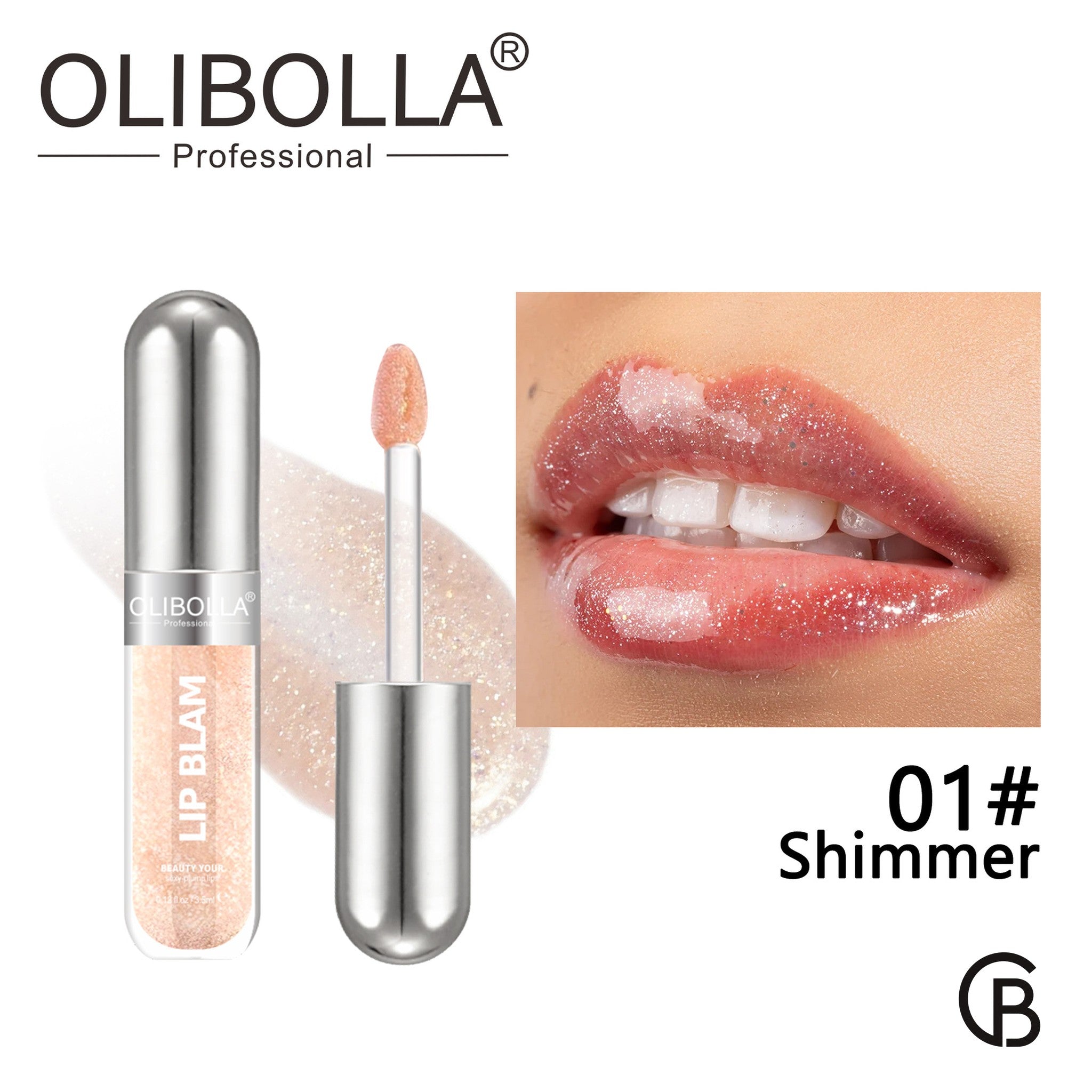 CREBRAND × OLIBOLLA Three-in-One Plumping Lip Oil 01# Shimmer