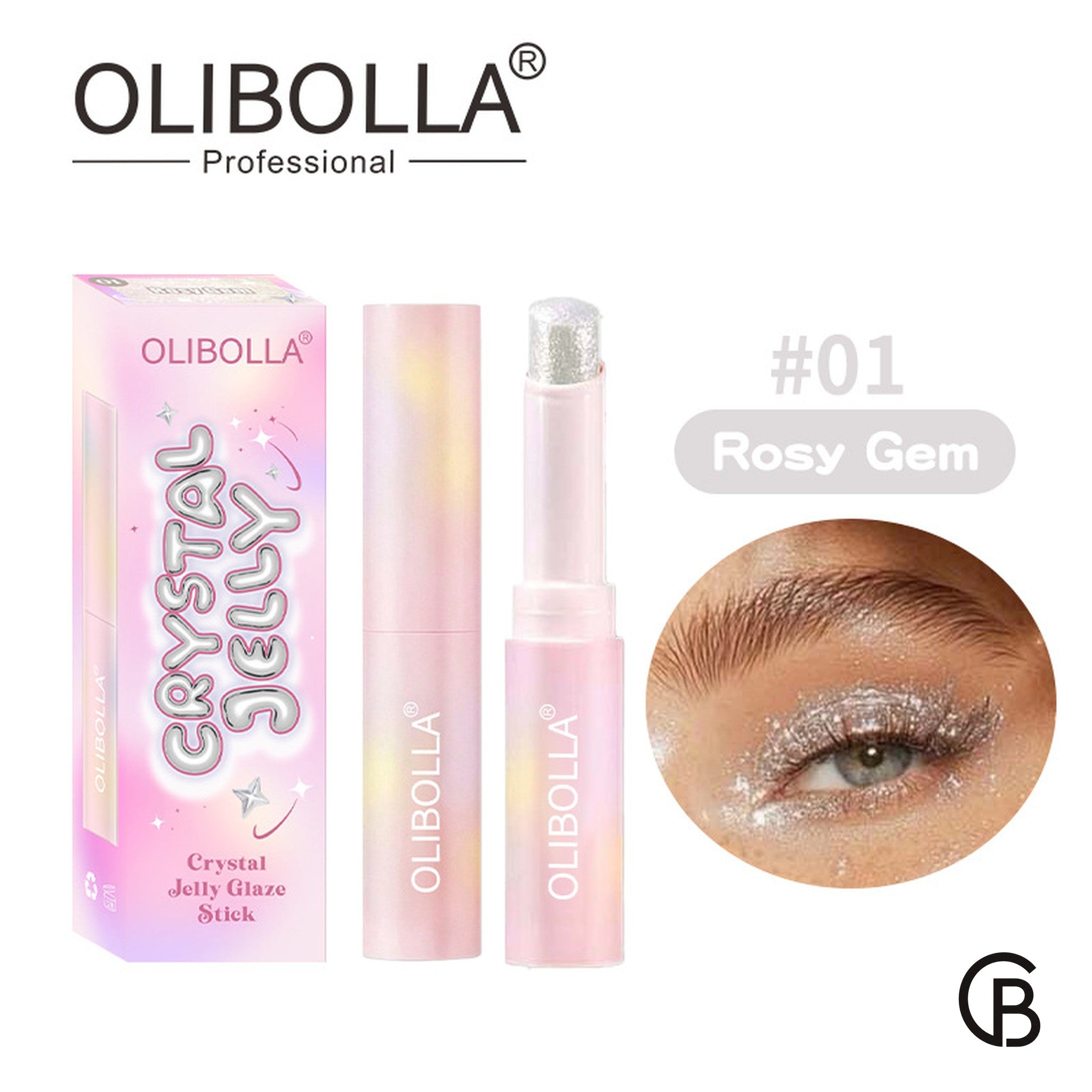 CREBRAND × OLIBOLLA Crystal Jelly Highlighter Stick supplier product view 2