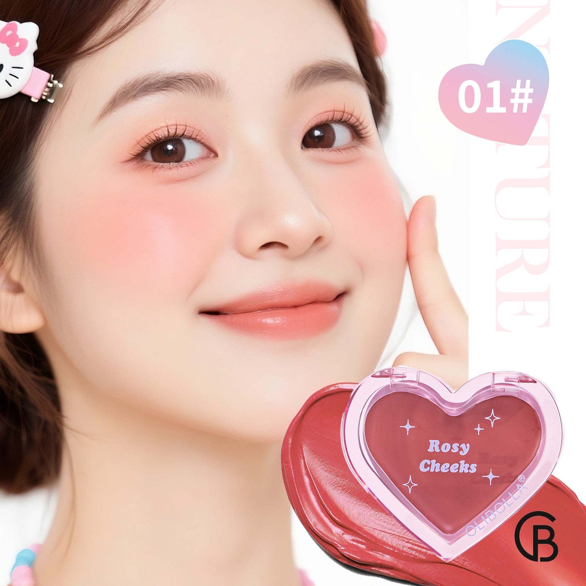 CREBRAND × OLIBOLLA Dewy Lip & Cheek Balm 01#