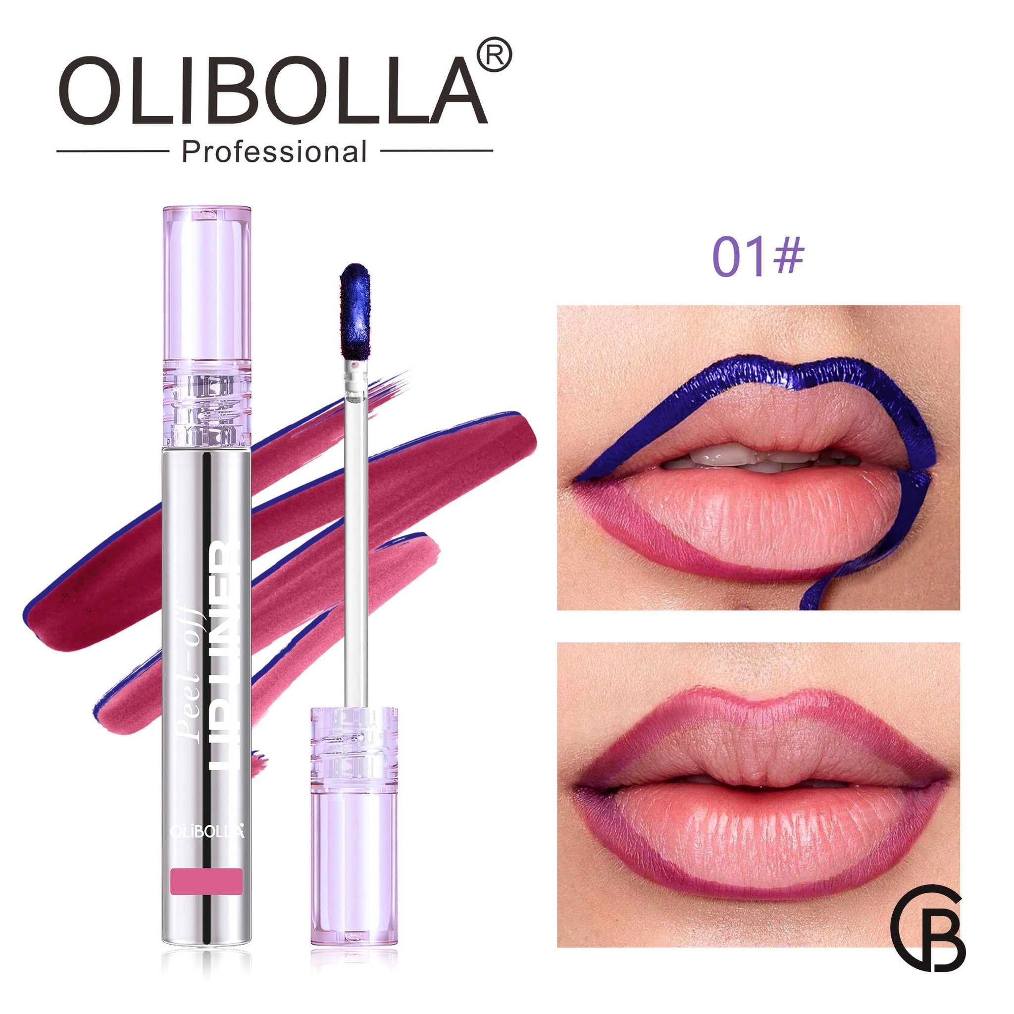CREBRAND × OLIBOLLA Blue Pearl Matte Peel-Off Lip Color supplier product view 2