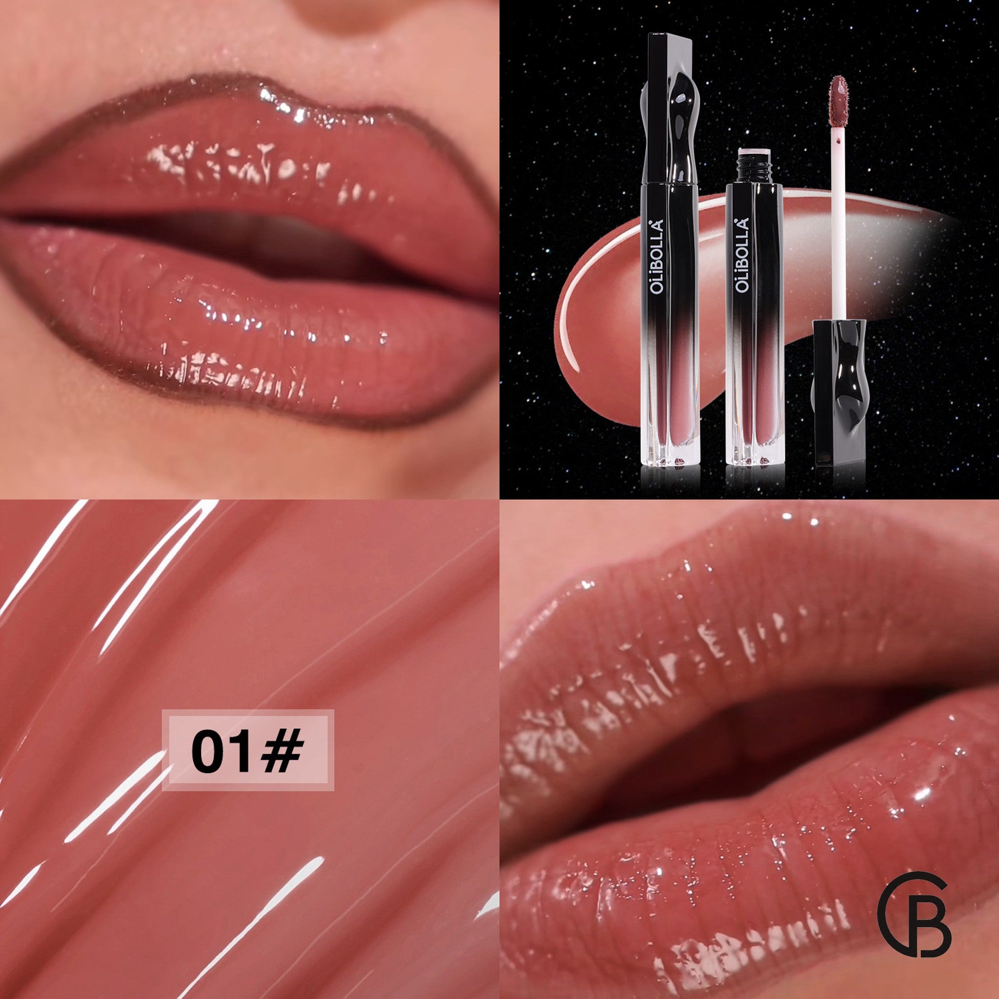 CREBRAND × OLIBOLLA Mirror Shine Lip Glaze 01#