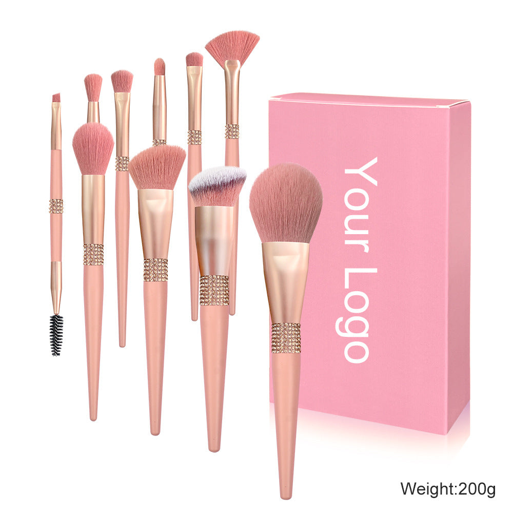CB Blush Rose Gold 14-Piece Professional Makeup Brush Set