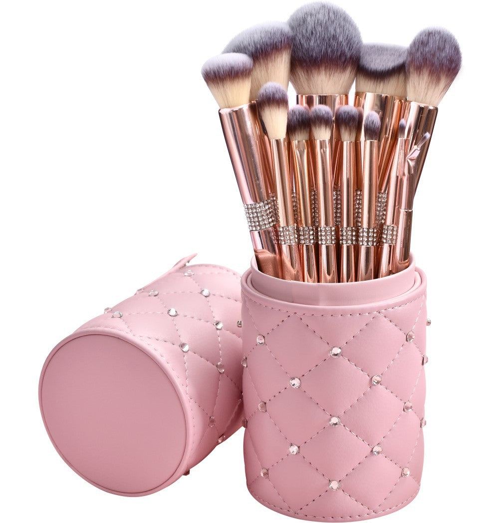CB Rose Gold Mirror 14-Piece Professional Makeup Brush Set