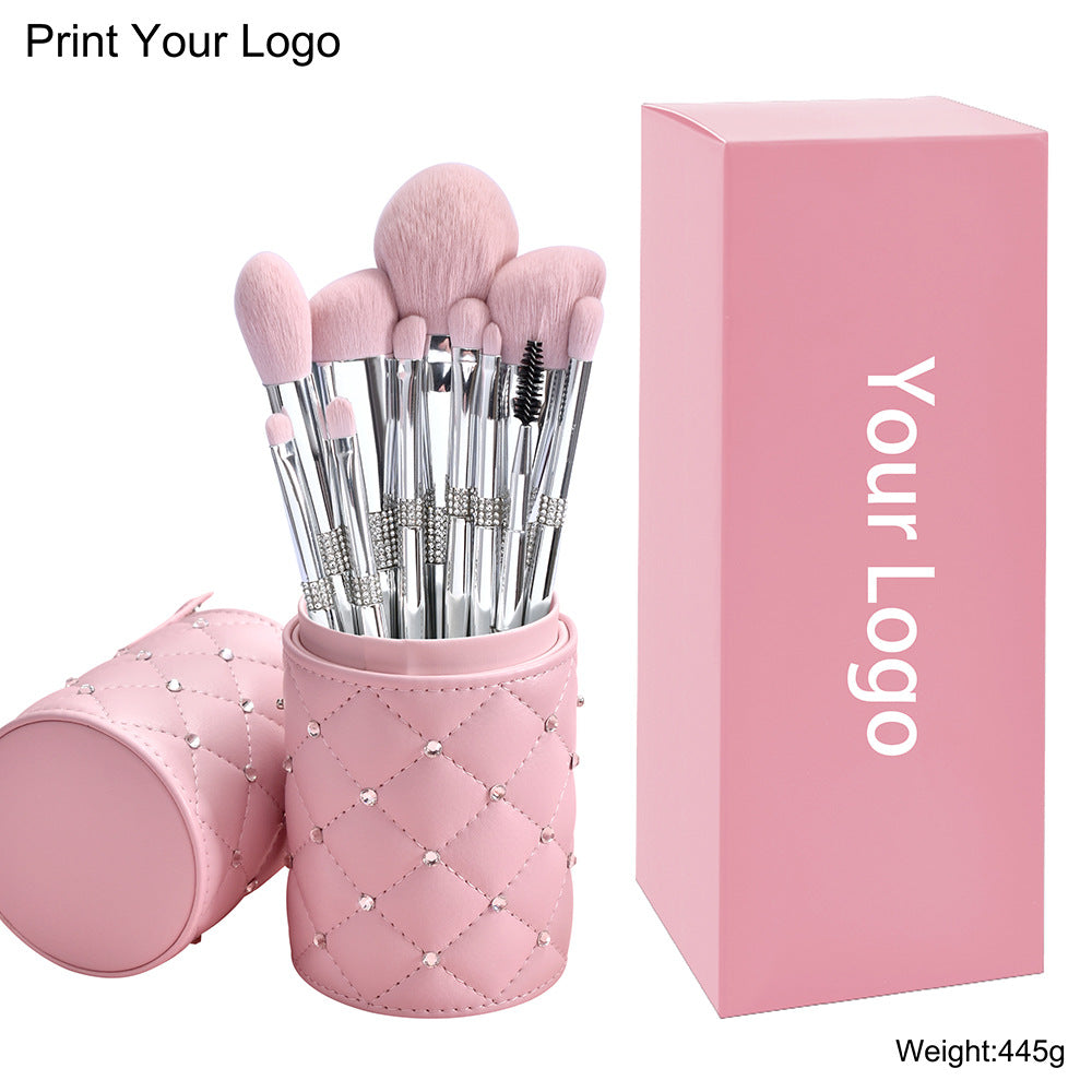 CB Pink Chrome Cloud 14-Piece Professional Makeup Brush Set
